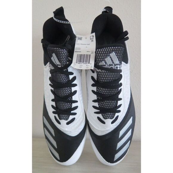 adidas EE4131 Men Sz 12 White/Black Icon V Bounce Iced Out Metal Baseball Cleats - Picture 2 of 10